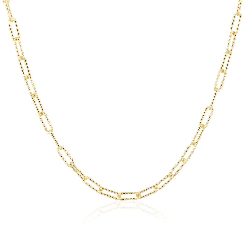 Pendant Necklaces-14K Yellow Gold Overlay Sparkle Necklace