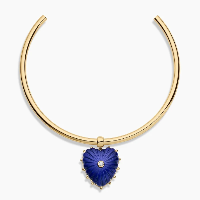 Quote Necklaces-Malene Lapis Choker Necklace