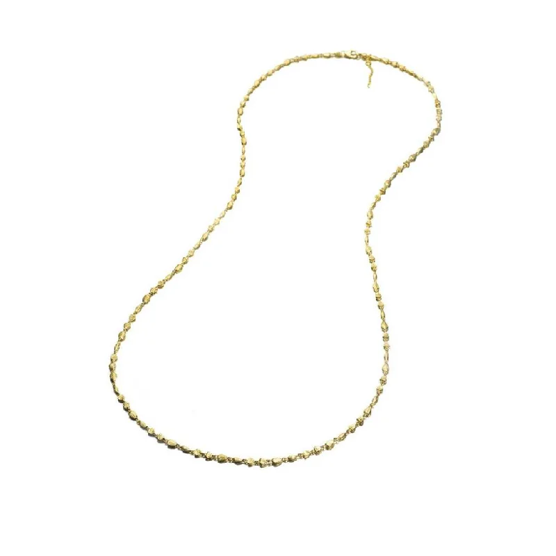 Elegant Necklaces-18K Yellow Gold Vermeil Nugget Necklace