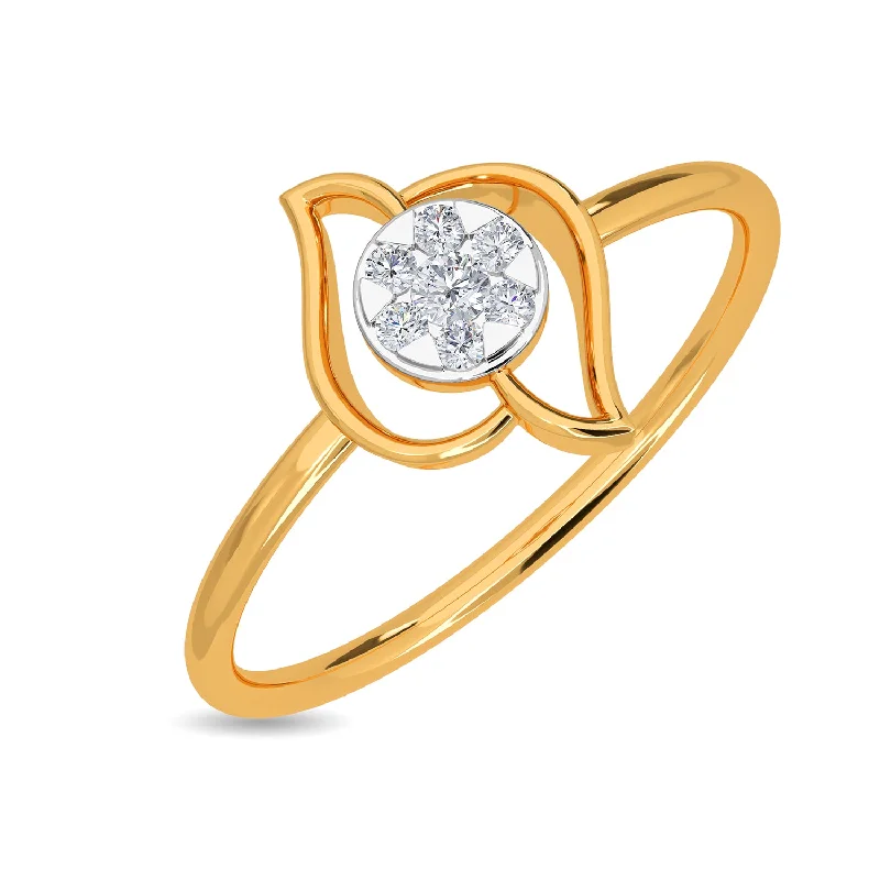 Vintage Rose Gold Engagement Rings-Yachana Ring