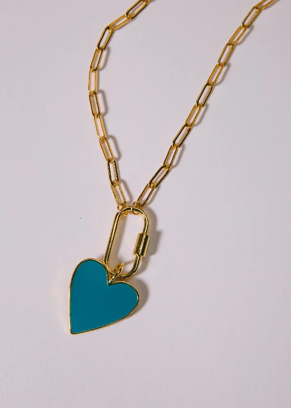 High-End Necklaces-Deep Green Heart Necklace