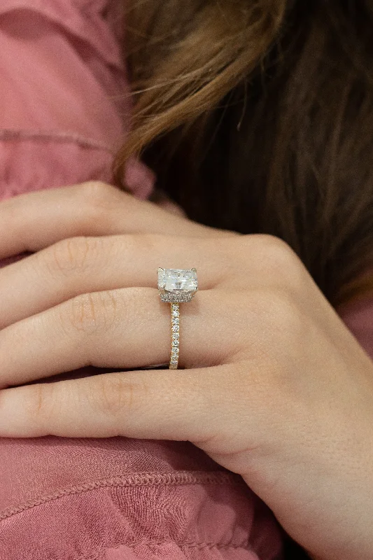 Customizable Engagement Rings-Michelle Double Hidden Halo