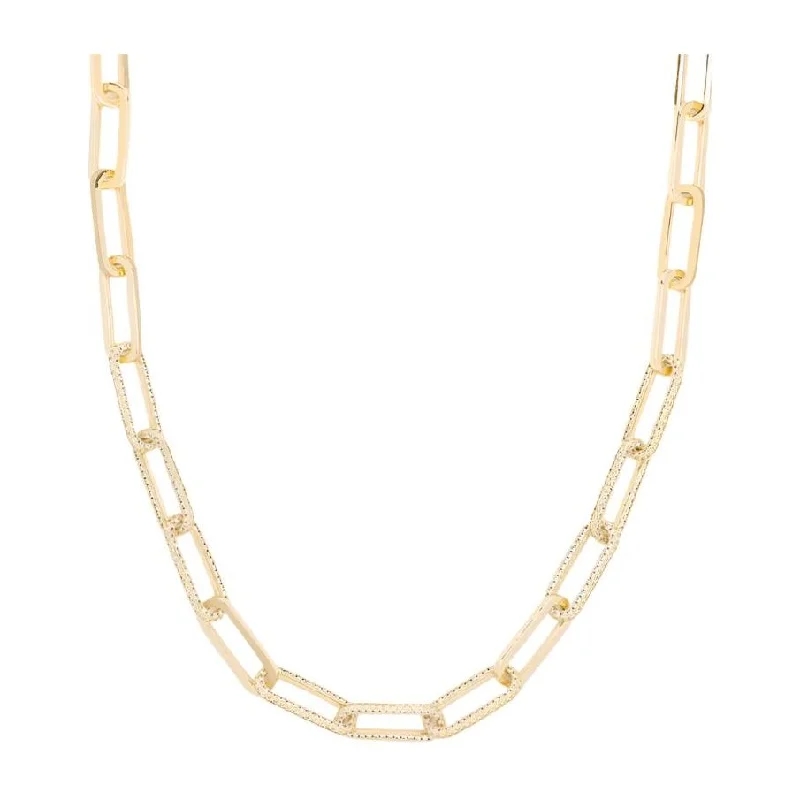 Modern Necklaces-Carrie Pavé  Chain Necklace in White Diamondettes