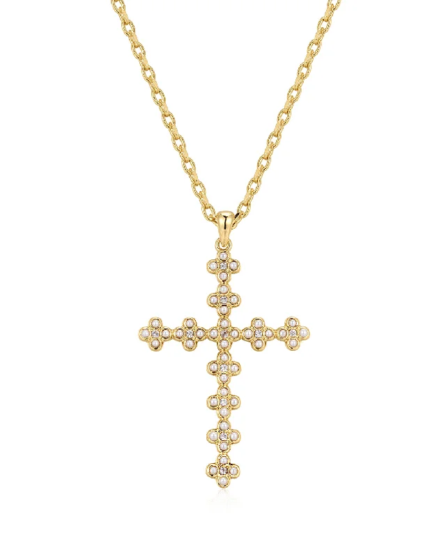 Chakra Necklaces-The Daisy Stud Cross Necklace