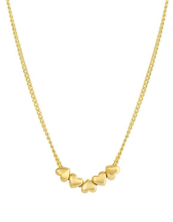 Artistic Necklaces-Gorjana Gold Lou Heart Necklace