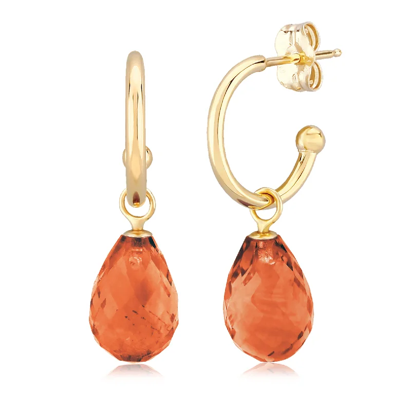 Dazzling Drop Earrings-Fire Opal Dangle Earrings