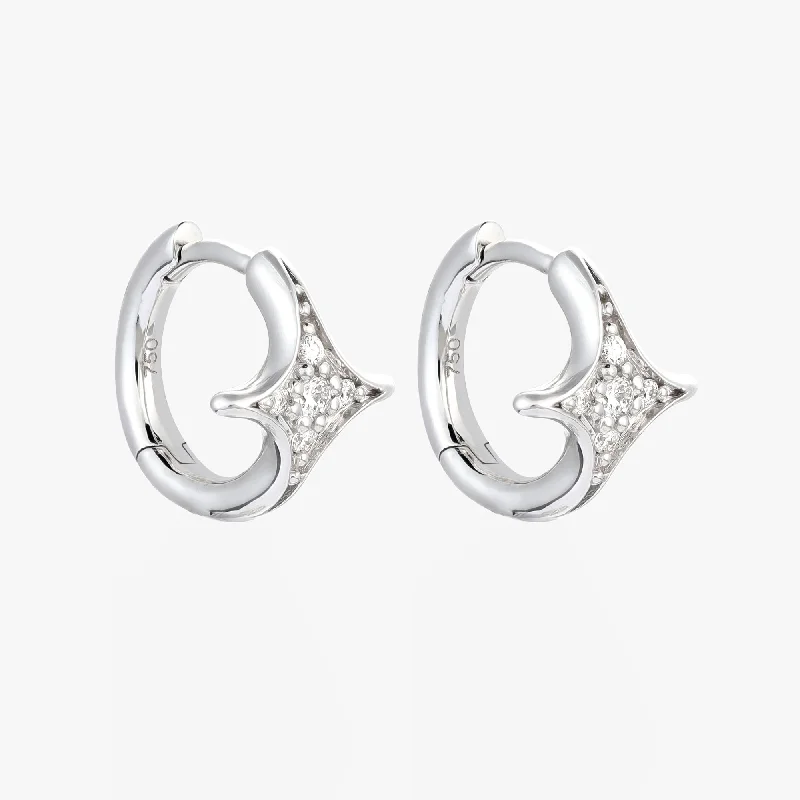 Unique Gemstone Stud Earrings-Luna Mini Hoops