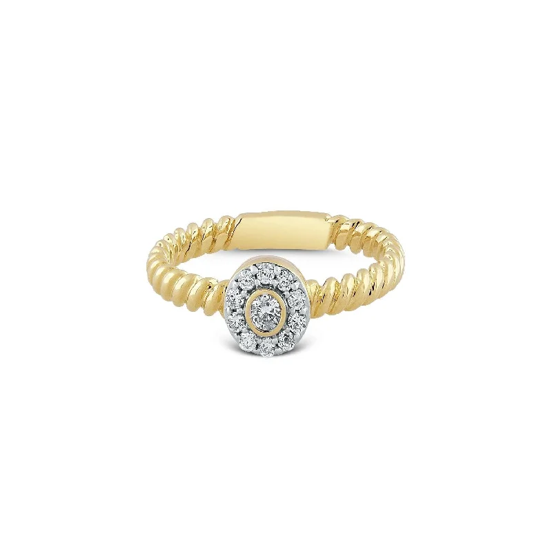 Elegant Diamond Rings-Twisted Rope Diamond Ring