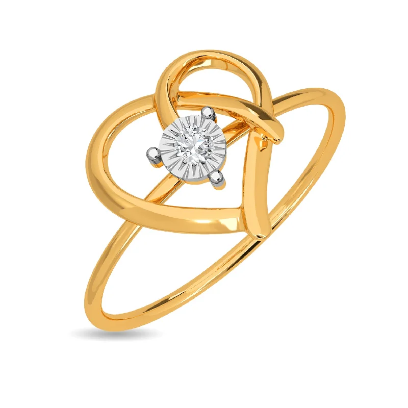 Designer Wedding Rings with Gemstones-Entwined In Love Ring