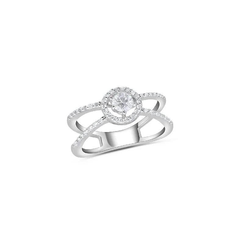 Customizable Engagement Rings for Couples-Diamond Ring - 03862