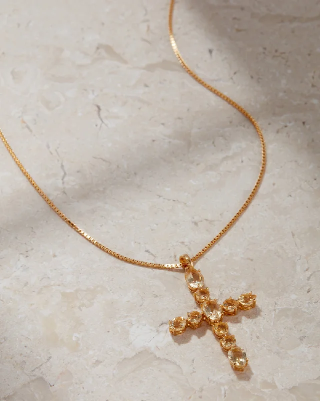 Designer Necklaces-The Isabella Cross Necklace