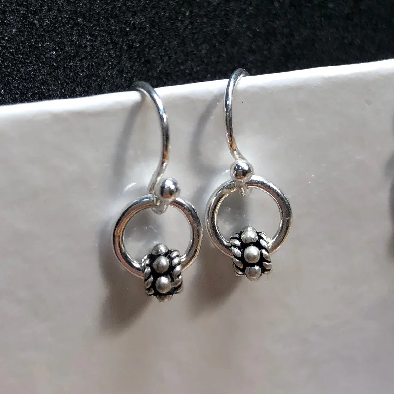 Custom Pearl Drop Earrings-Dainty Oxidized Earrings