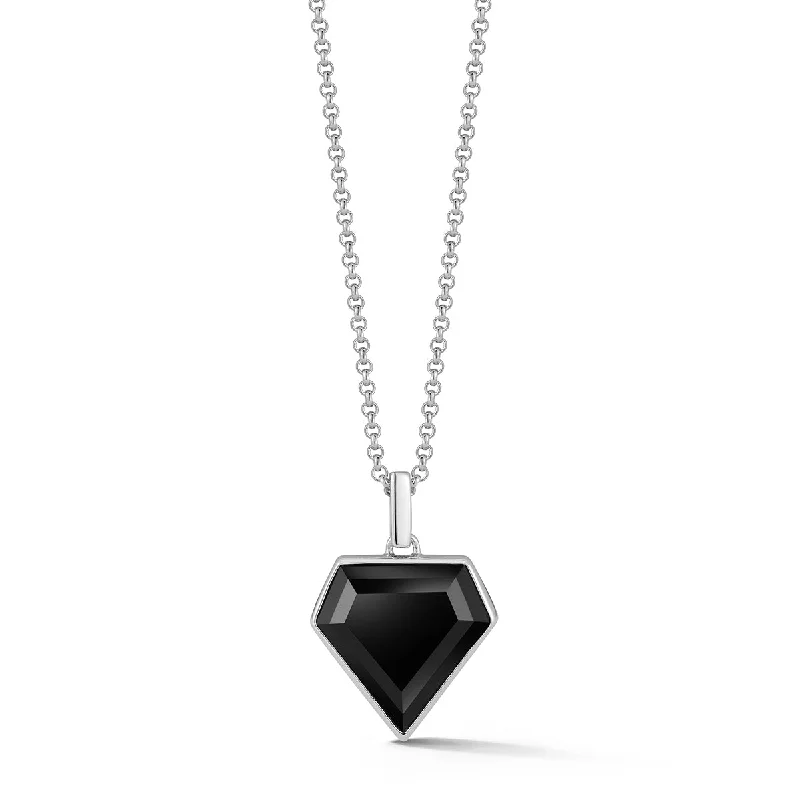 Creative Necklaces-Onyx Pentagon Necklace