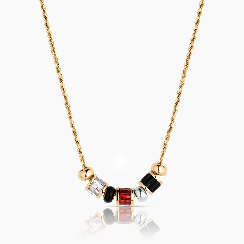 Wedding Bridal Necklaces-Dalí Red Necklace