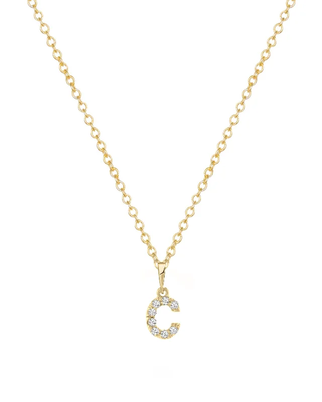 Sparkling Hoop Drop Earrings-14K Tiny Diamond Initial Necklace