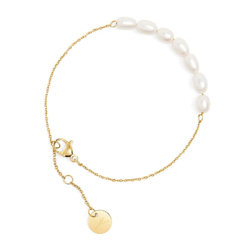 Charm Bracelets for Mothers-Adrienne Pearl Bracelet