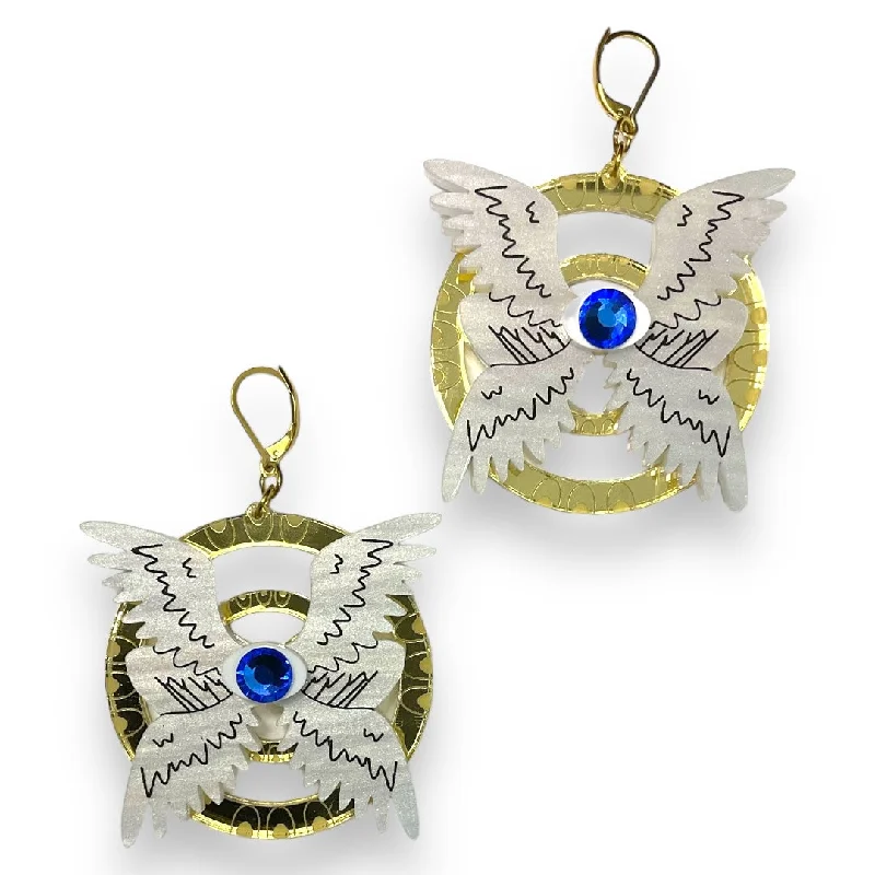 Luxury Drop Hoop Earrings-Sarah's Scribbles Seraphim Earrings