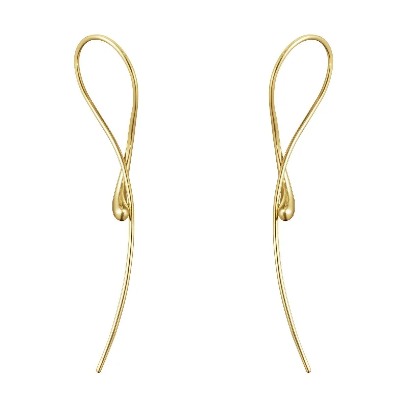 Crystal Hoop Earrings for Women-Mercy 55,5 mm. 18K Gold Earrings