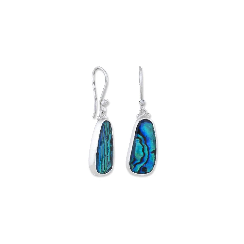 Trendy Crystal Earrings-Lika Behar Abalone "Ocean" Earrings