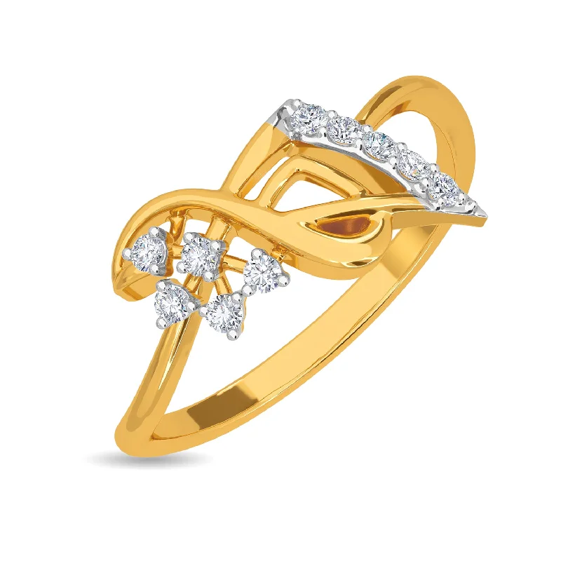 Affordable Vintage Engagement Rings-Wing Ring