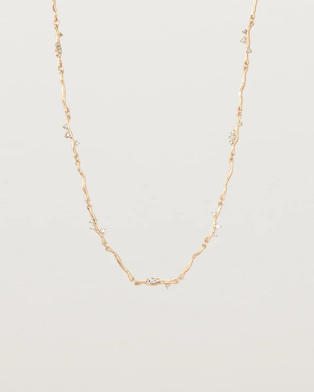 Luxury Diamond Necklaces-Demi Ember Necklace | Diamonds