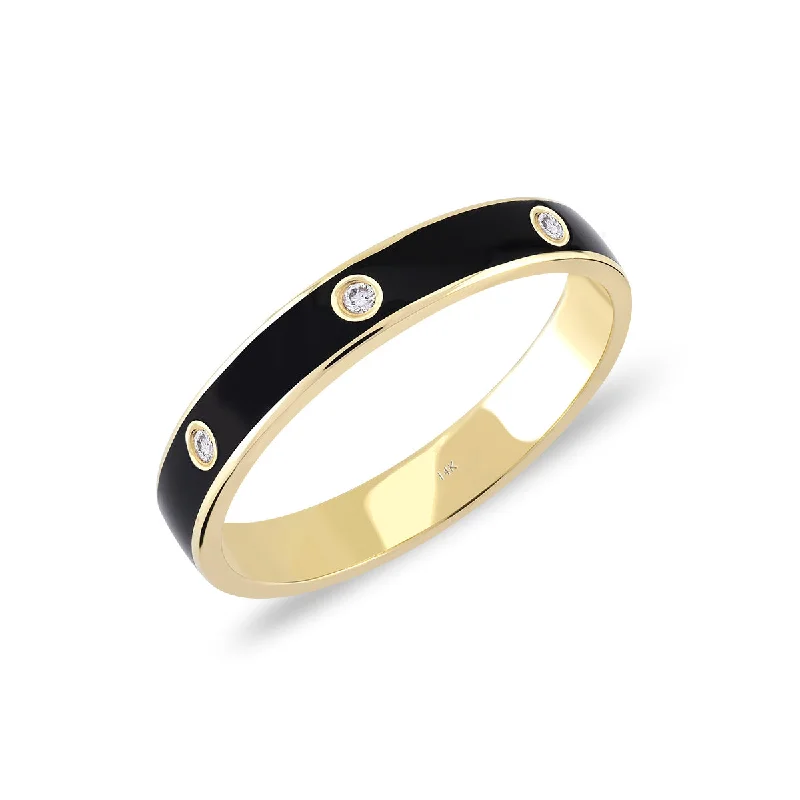 Affordable Gold Rings-Midnight Marina Ring