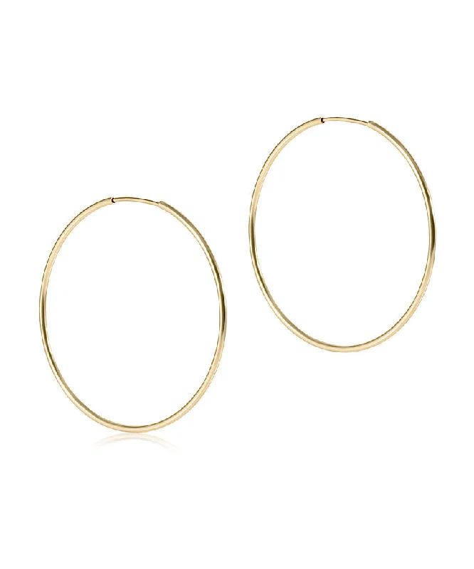 Designer Drop Gemstone Earrings-Endless Gold Hoop Earrings