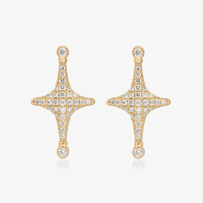 Luxury Crystal Drop Earrings-Aurora Diamond Stud Earrings