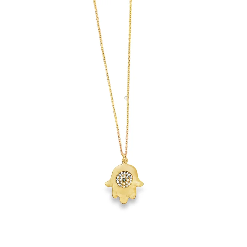 Animal Necklaces-Marika Satin Finish Hamsa Necklace