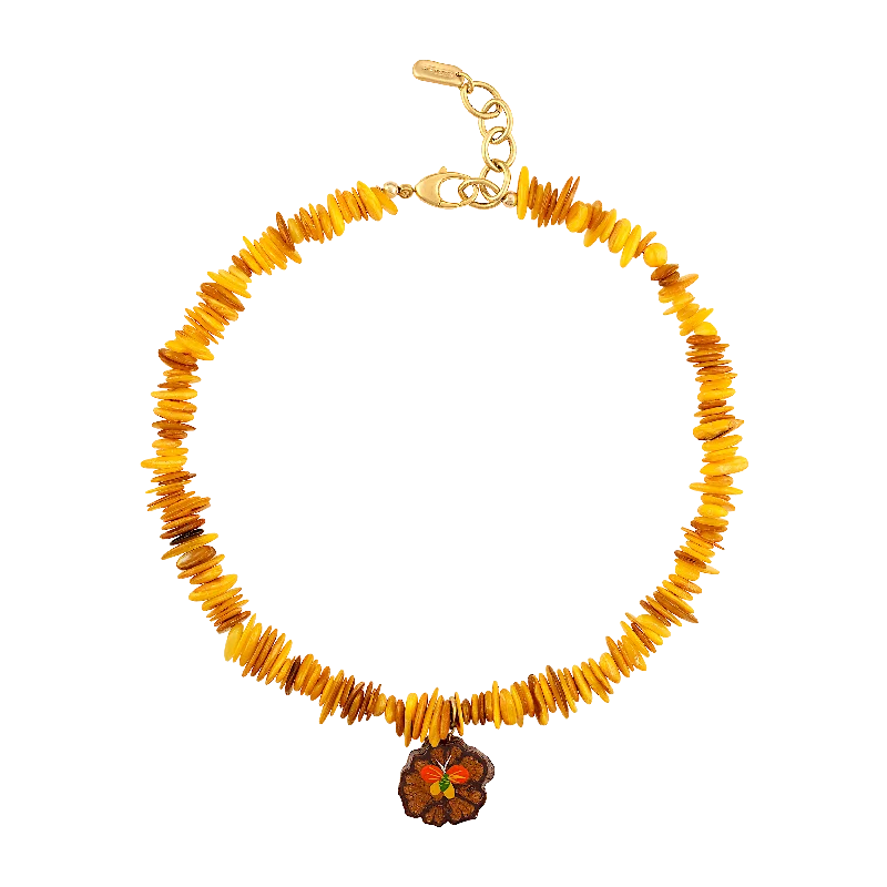 Antique Necklaces-Saffron Glow Necklace