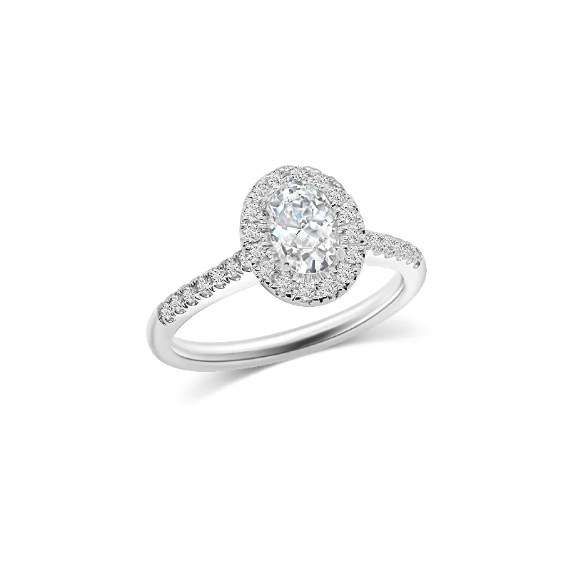 Affordable Vintage Engagement Rings-Engagement Ring - C6097X