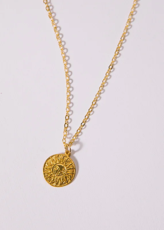 Cat Necklaces-Sun Coin Necklace