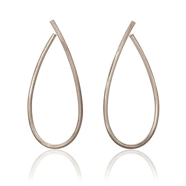 Elegant Drop Hoop Earrings-Mega Kharisma 18K Whitegold Earrings