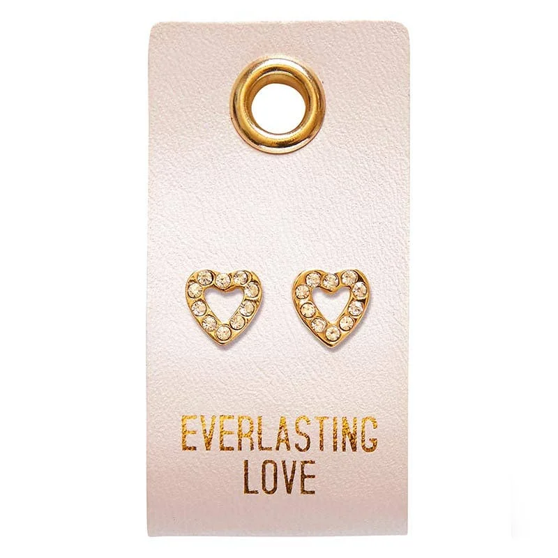 Chic Silver Drop Earrings-Everlasting Love - Heart Earrings