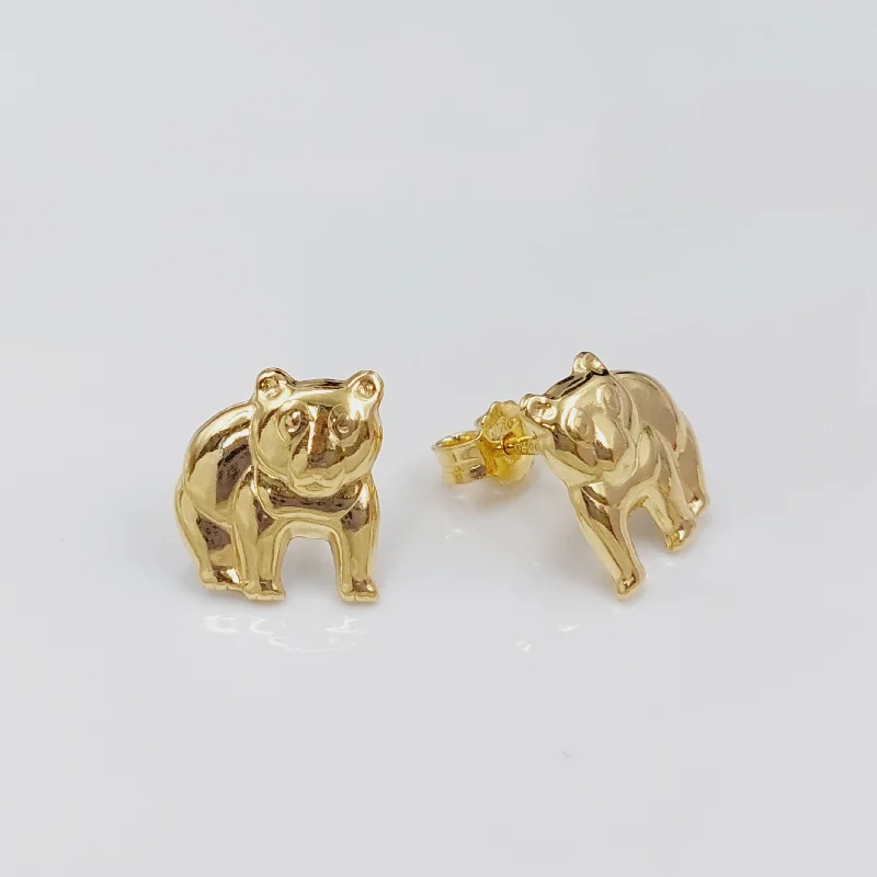 Modern Drop Stud Earrings-Bear Earrings