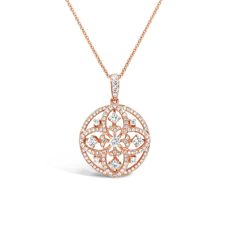 Romantic Necklaces-Diamond Pave Amulet Pendant