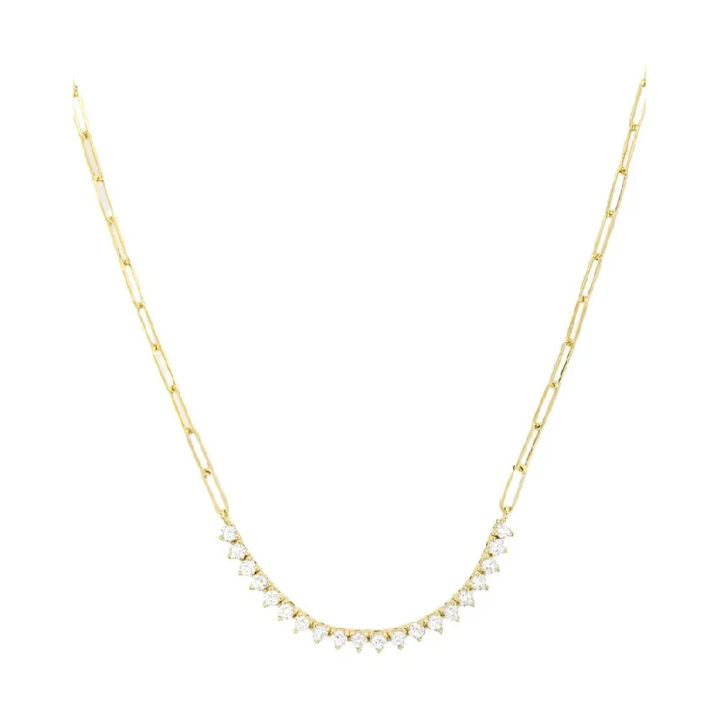 Choker Necklaces-Not Your Basic Gold Graduated Samantha Tennis Necklace