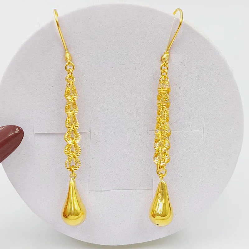 Custom Gold Drop Earrings-Fancy Earrings