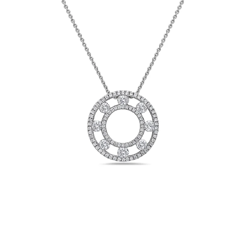 Lotus Necklaces-Diamond Air Circle Pendant