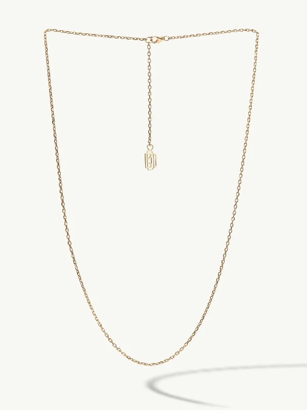 Butterfly Necklaces-Diamond Cut Cable Chain Necklace In 18K Yellow Gold, 1.5mm