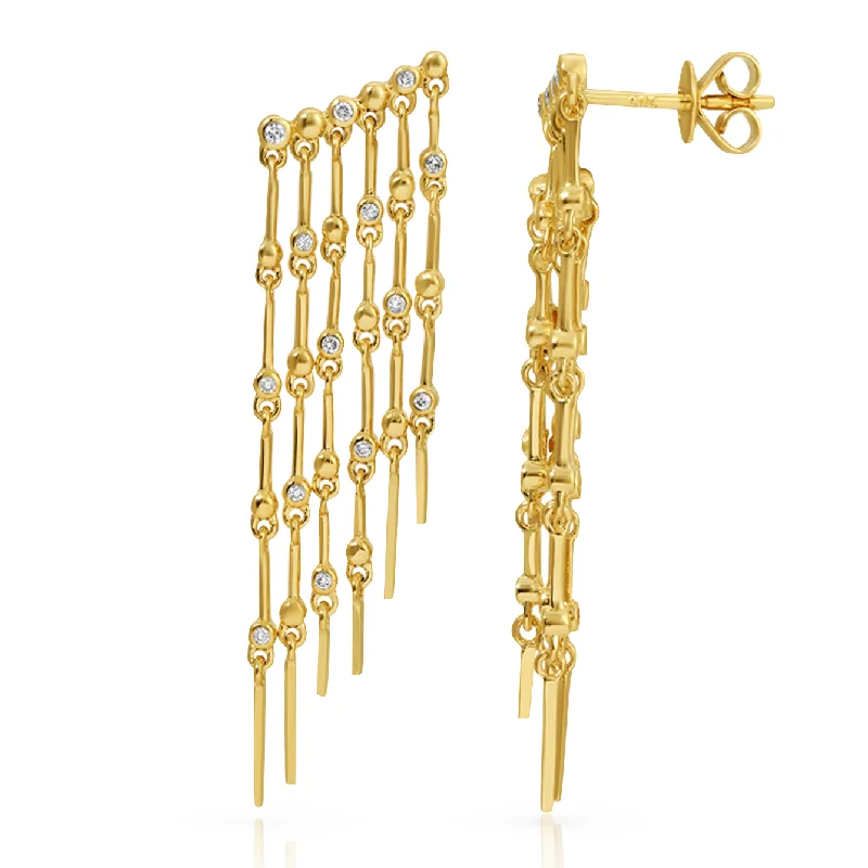 Geometric Drop Earrings for Women-Cascade Bold Earrings