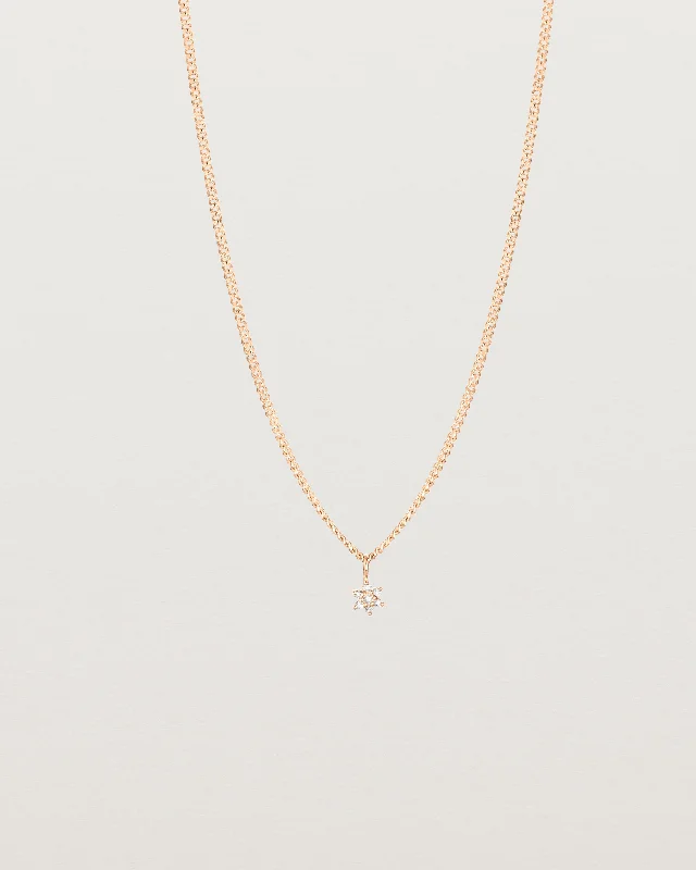 Minimalist Necklaces-Petits Starburst Necklace | Diamond