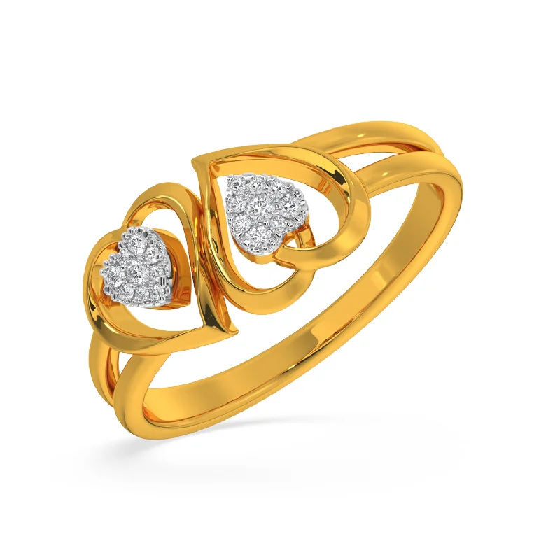 Custom Heart-Shaped Wedding Rings-Laviana Ring