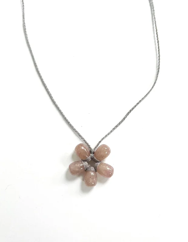 Floral Necklaces-ANN LIGHTFOOT - SUNSTONE FLOWER NECKLACE