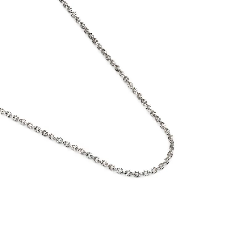 Pearl Necklaces-Silver Plated 24 inch Cable Chain Necklace