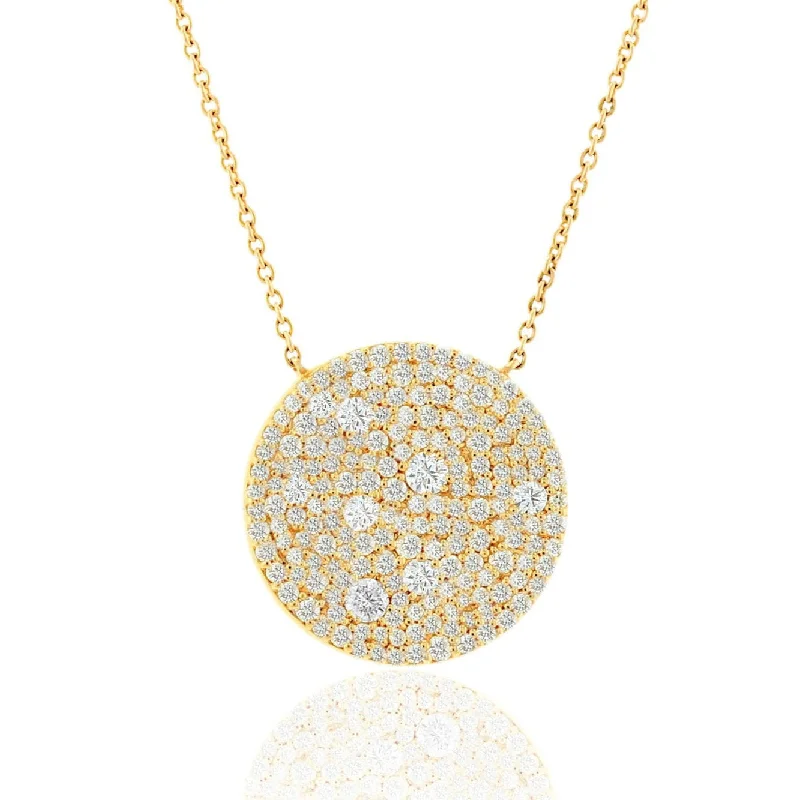 Love Heart Necklaces-Rachel Reid Diamond Circle Necklace