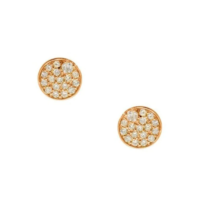 Customizable Drop Earrings-Stardust Studs Rose Gold