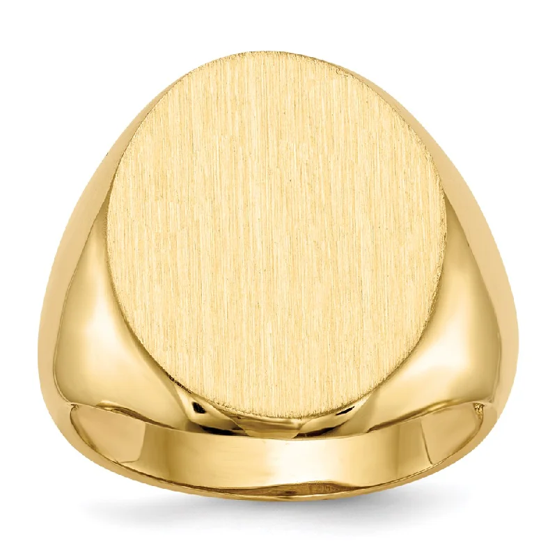 Luxury Wedding Bands for Women-10K Yellow Gold Men's Signet Ring