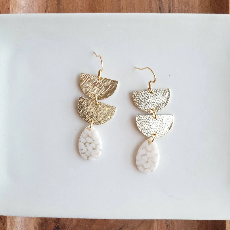 Luxury Pearl Earrings for Women-Aria Earrings - Pebble