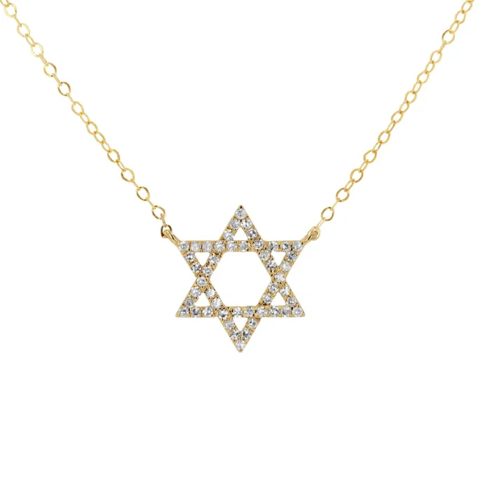 Trendy Pendant Necklaces-Rachel Reid Diamond Star of David Necklace